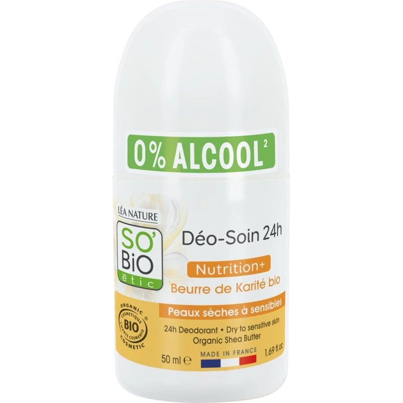 Léa Nature SO BIO étic Déo-Soin 24H Beurre de Karité Roll-On Bio 50 ml