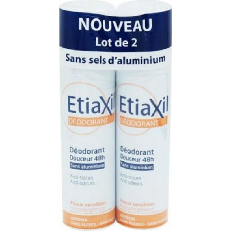 Etiaxil Déodorant Sans Sels d'Aluminium 48h 2x150ml