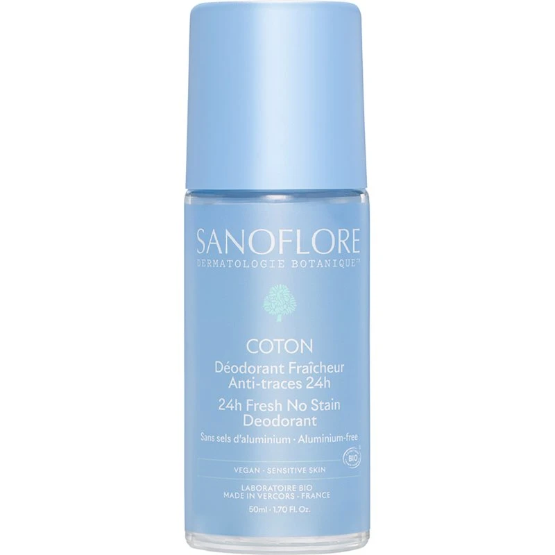 Sanoflore Déodorant Coton 24H Bio Roll-On 50ml