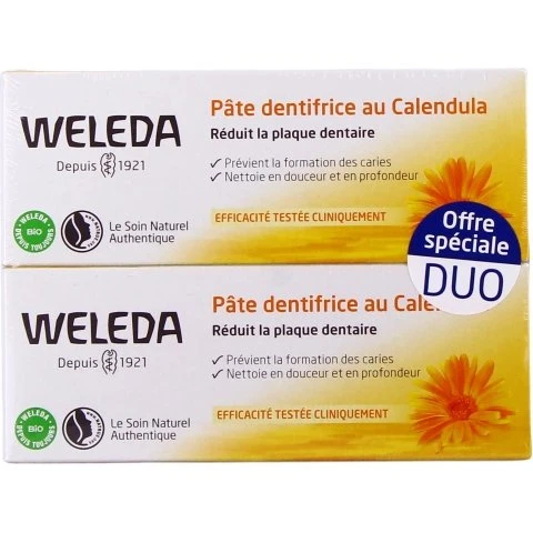 Weleda Pâte Dentifrice au Calendula 2 x 75 ml