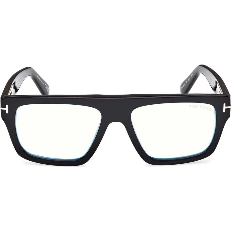 TOM FORD Homme FT6084-B 001 - Montures Optiques Carrées en Acétate Noir