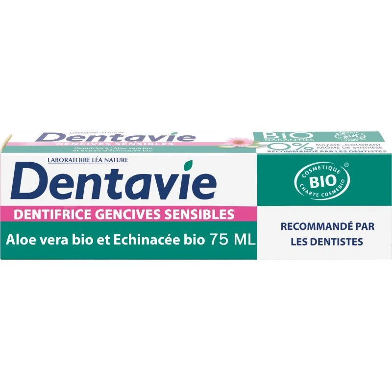 Dentavie Dentifrice Gencives Sensibles Bio 75ml