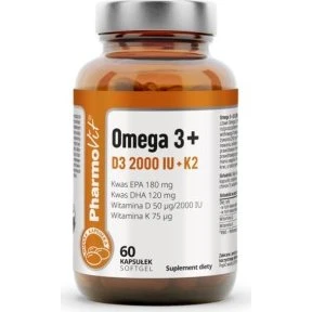 Pharmovit Omega 3+D3 2000IU+K2 60 Kaps