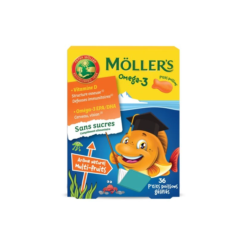 Möllers P'tits Poissons Oméga-3 36 gommes