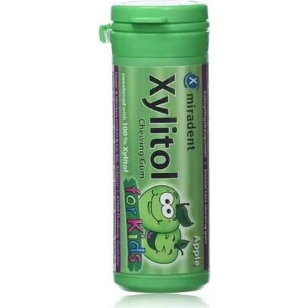 Miradent Xylitol Chewing Gum Kids Pomme, 30 g