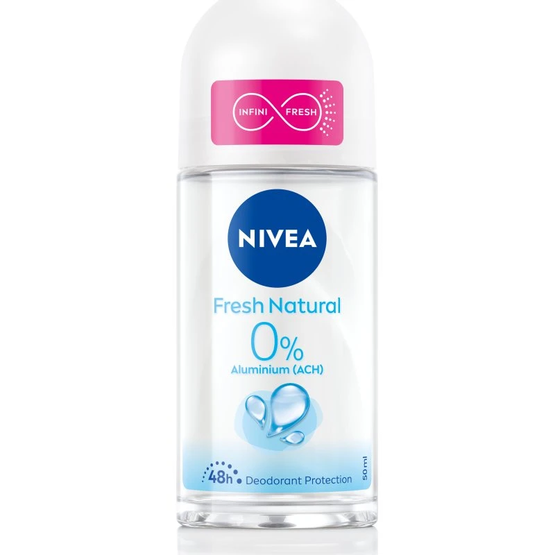 Nivea Fresh Natural O2 Déodorant Roll-On 50 ml 0% Aluminium