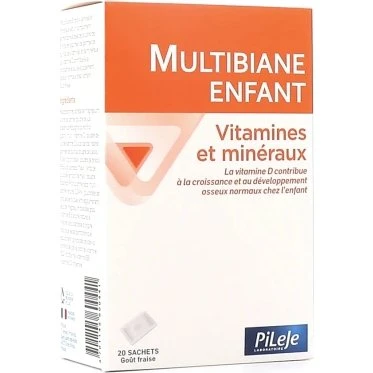 PileJe Multibiane Enfant Vitamines & Minéraux 20 sachets