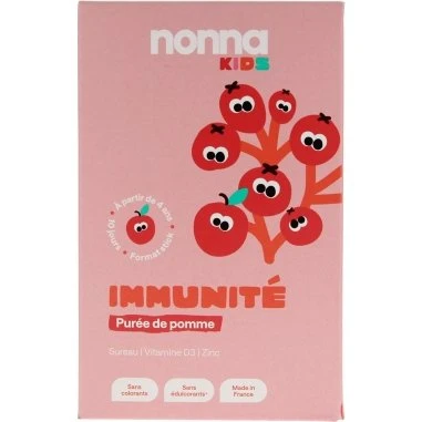 Nonna Lab Kids Immunité Purée de Pomme 10 Sticks