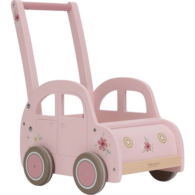 Little Dutch Chariot Voiture en Bois FSC Rose