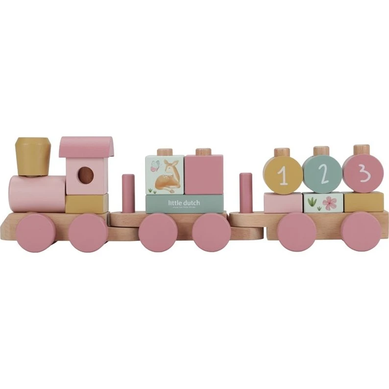 Little Dutch - Train à blocs en bois Fairy Garden