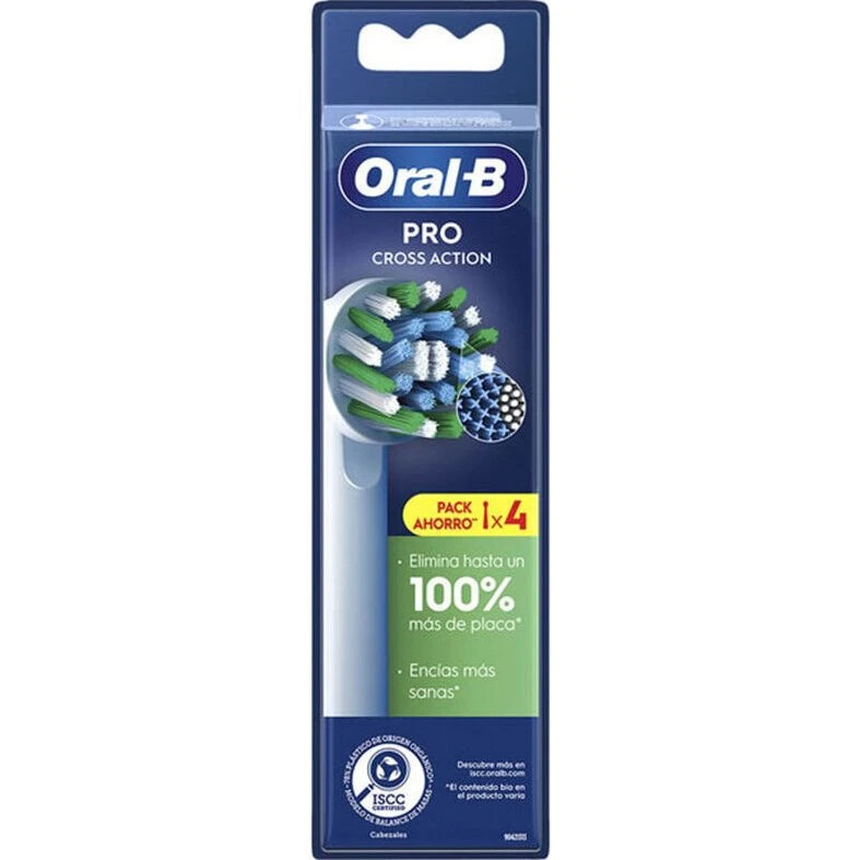 Oral-B Têtes Cross Action Blanc, 4 unités