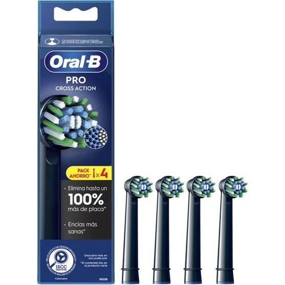Oral-B PRO CrossAction Noires - Lot de 4