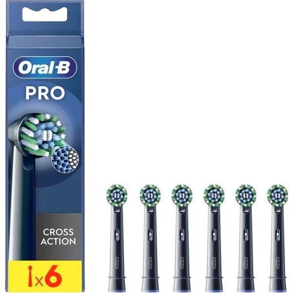 Oral-B Pro CrossAction Têtes de Rechange Noir 6 pcs