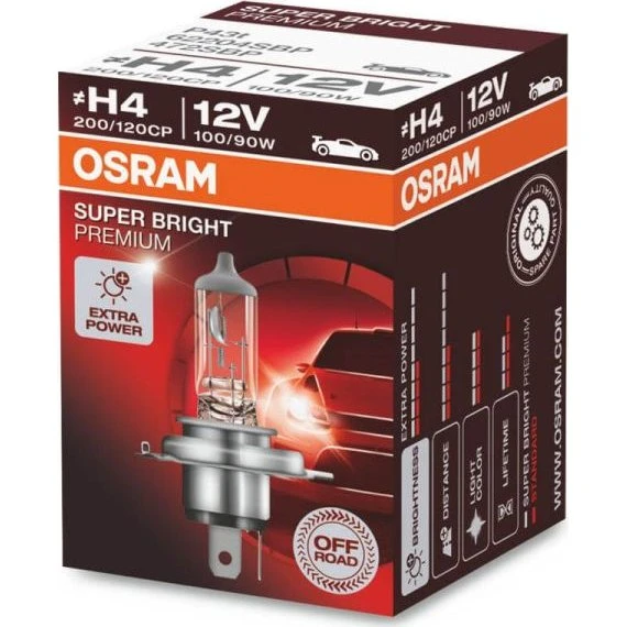 Osram Super Bright Premium H4 12V 100/90W Transparent