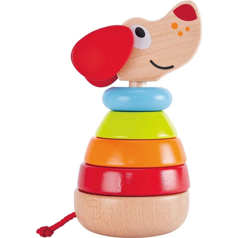 Hape Puppy arc-en-ciel à empiler en bois