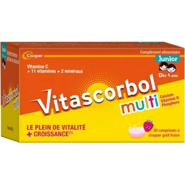 Vitascorbol Multi Junior 30 Comprimés à Croquer