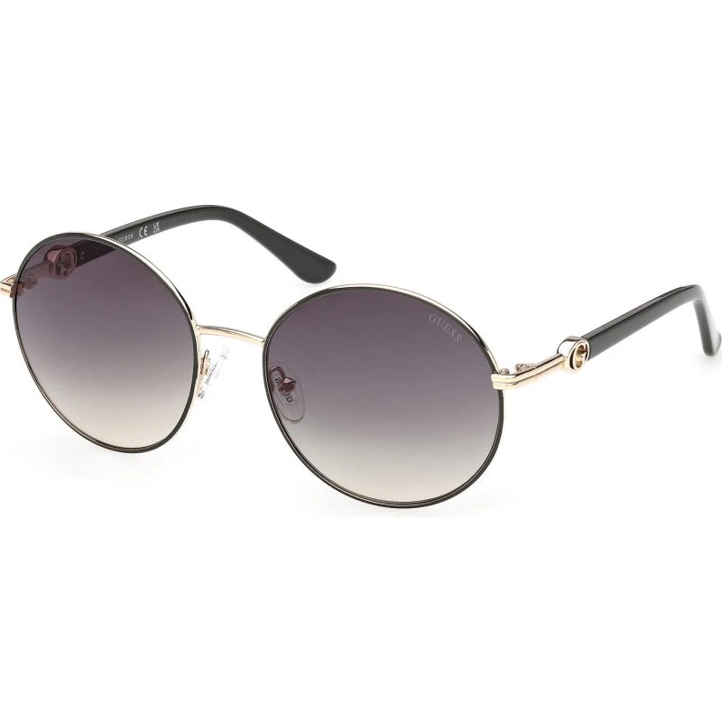 Guess GU00260 96P Lunettes de Soleil Rondes Vert pour Femme