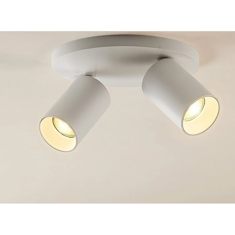 Spot Arcchio Brinja - 2 Lampes GU10, Rond, Blanc, Aluminium