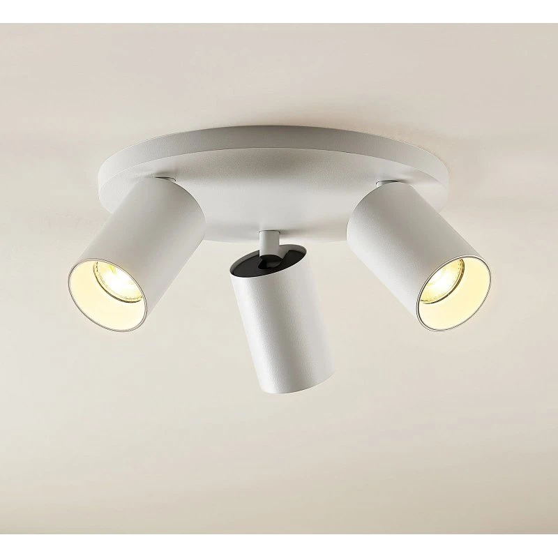 Arcchio Brinja Spot Plafonnier Rond Blanc 3 Lampes GU10