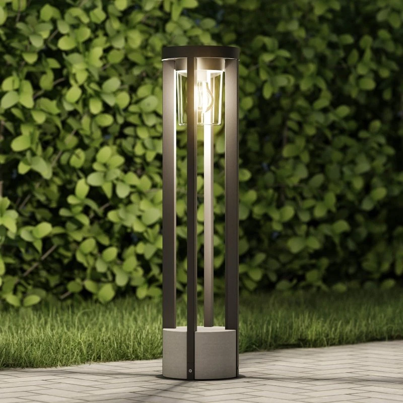 Borne lumineuse Overa Lucande, Gris Anthracite, 68 cm, IP44