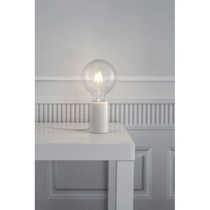 Nordlux SIV Lampe de table Marbre Blanc