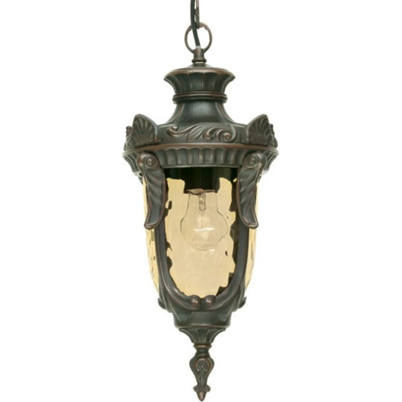 Elstead Suspension Philadelphia Bronze et Ambre IP43