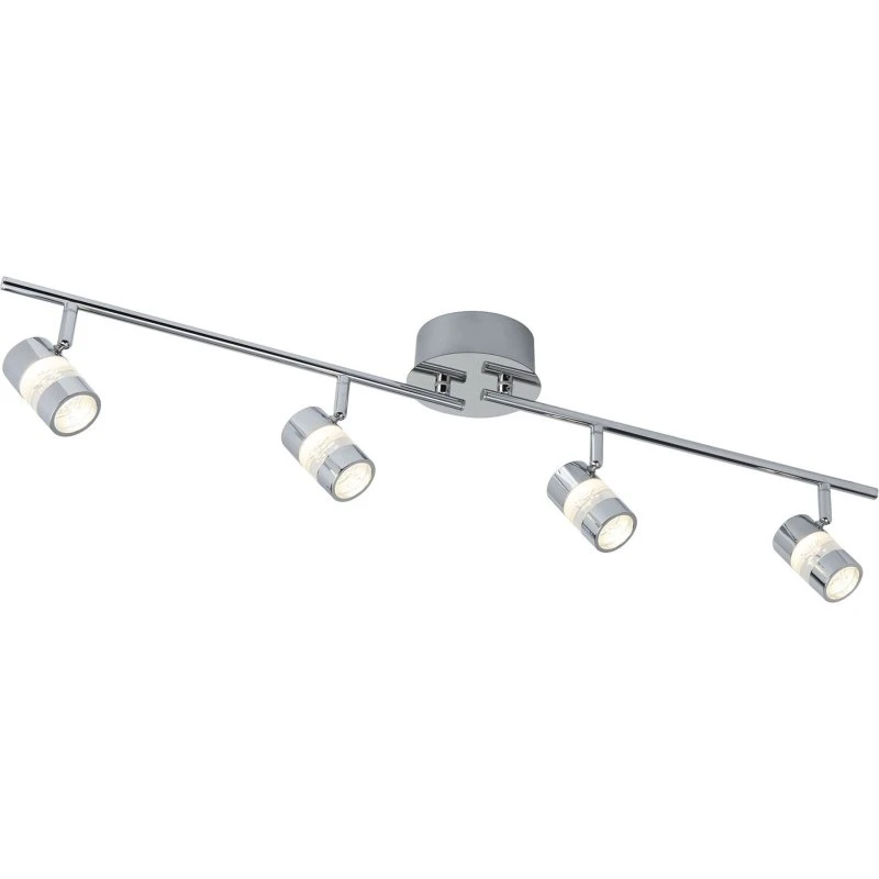 Searchlight Spot LED Bubbles IP44 - Plafonnier 4 Lampes Chrome