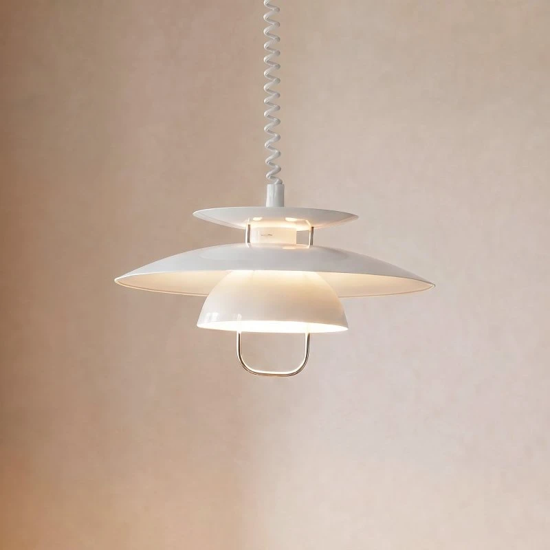 Suspension Lindby Nadija Blanche - Style Scandinave Réglable