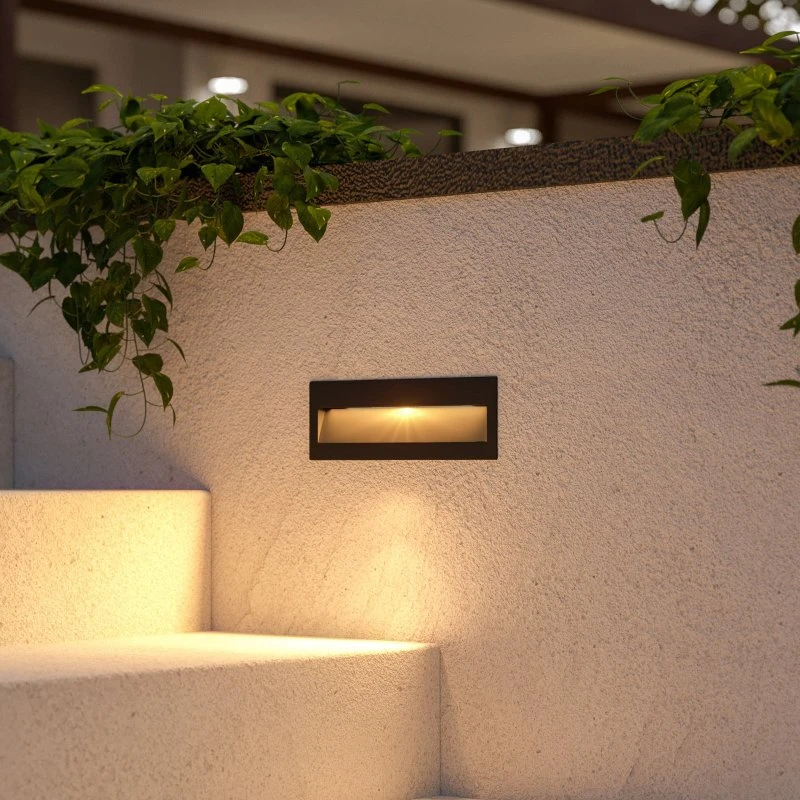 Lucande Applique Encastrable LED Loya, 23x8 cm, Gris Anthracite