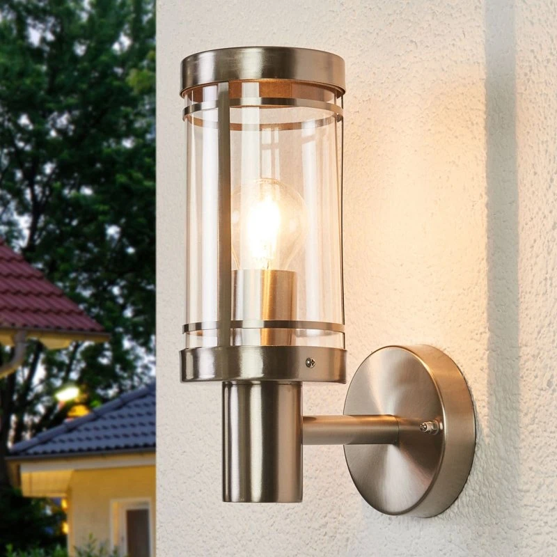 Applique extérieure Djori Lindby, Inox, Moderne