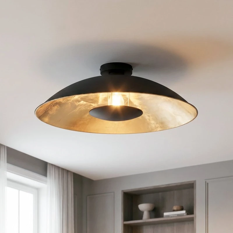 Plafonnier Lindby Emilienne Noir et Or - Moderne - 60 cm