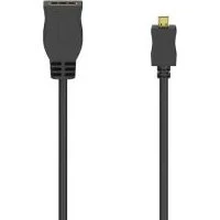 Hama 00205168 Adaptateur HDMI Micro Mâle vers HDMI Femelle 10 cm Noir