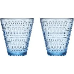 Iittala Kastehelmi - Set de 2 verres à eau bleu 30cl