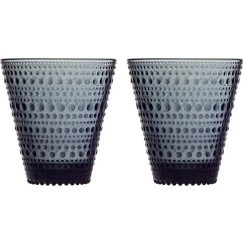 Iittala Kastehelmi Verre à Eau Gris Foncé 300 ml (Lot de 2)