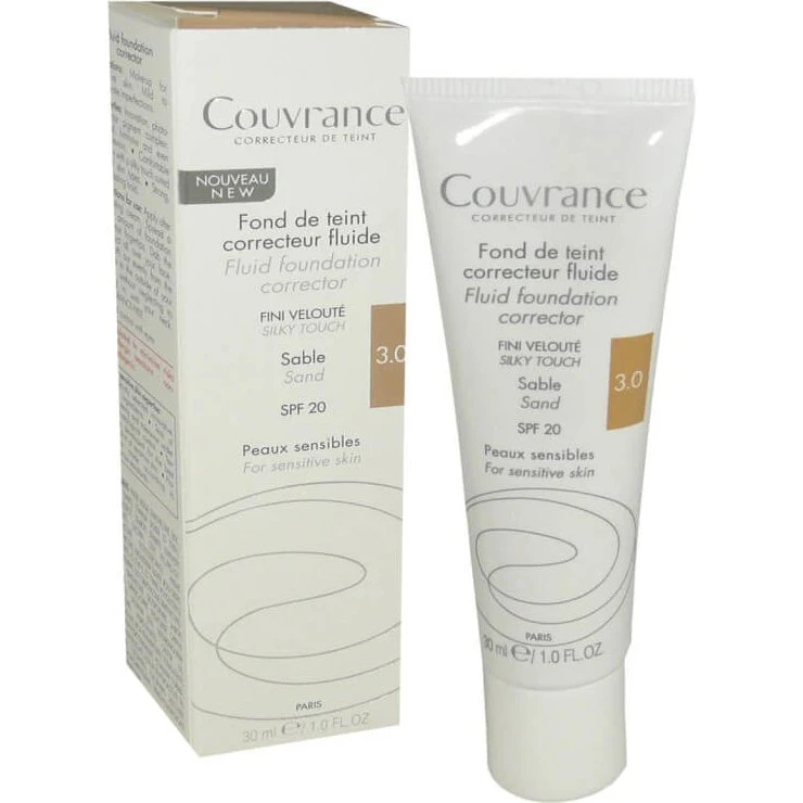 AVÉNE Couvrance Fond de Teint Correcteur Fluide 3.0 Sable 30 ml