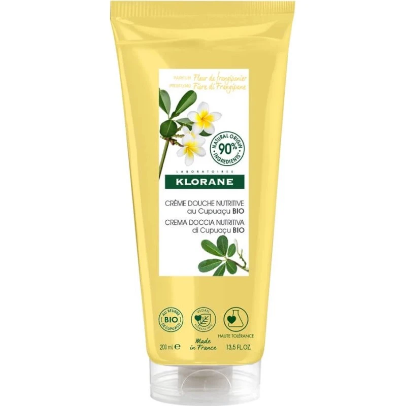 Klorane Crème de Douche Fleur de Frangipanier et Cupuaçu Bio 200ml