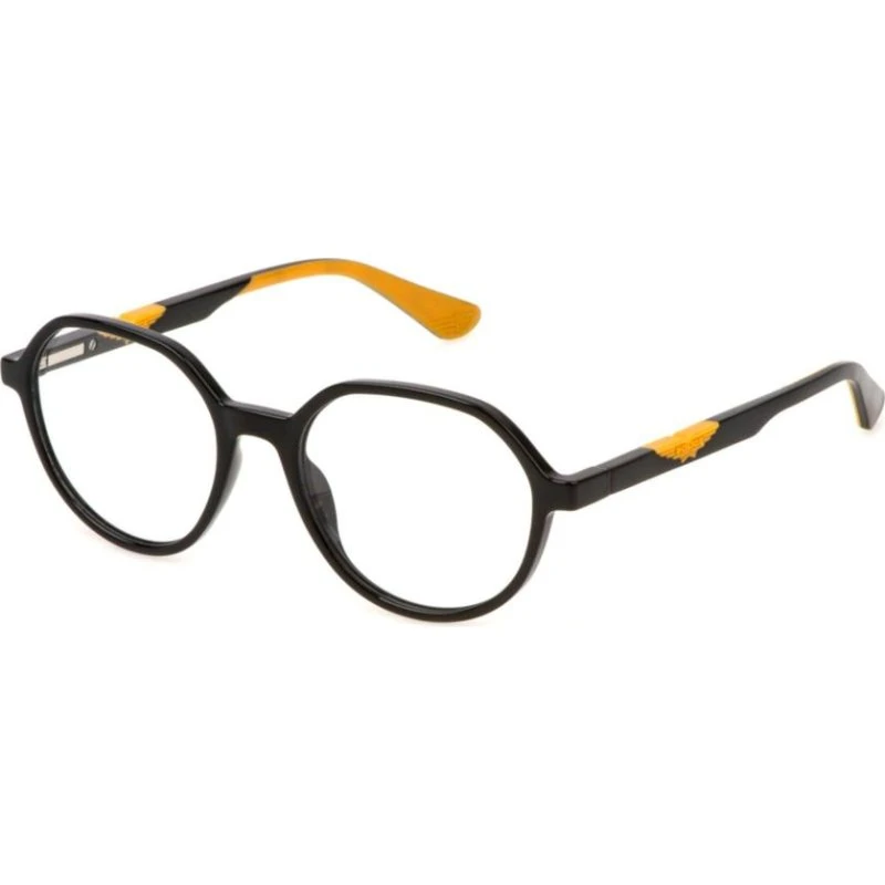 Police VK139 Jr Lunettes de Vue Rondes Noires 49mm
