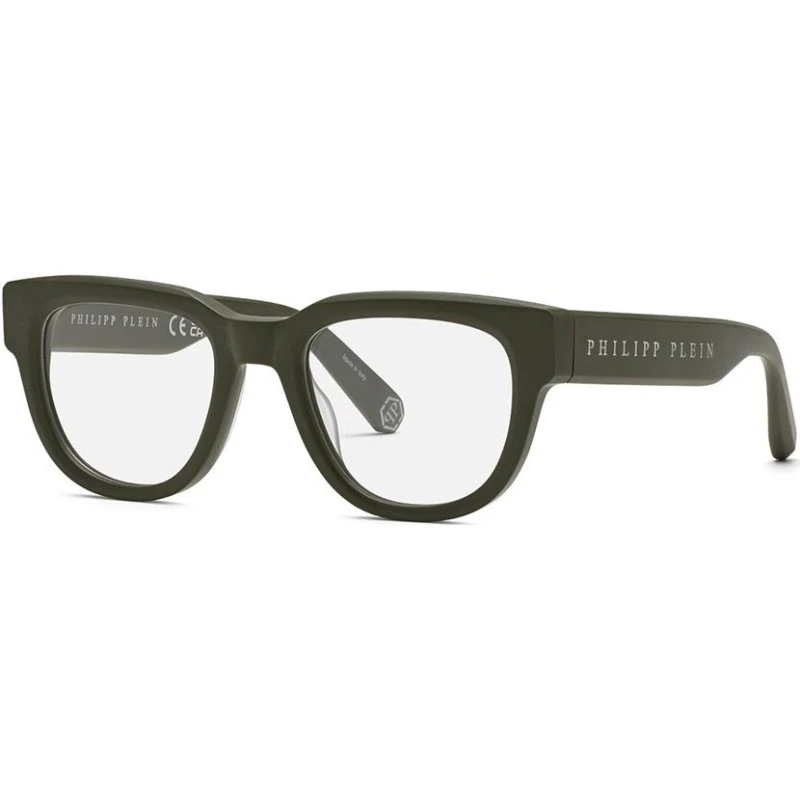Philipp Plein Plein Starlight VPP146M Lunettes de Vue Vert Carrées 51mm