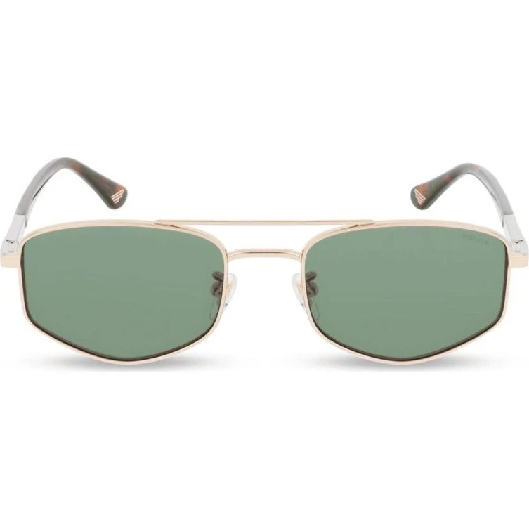 Police New Crossroads 3 SPLQ84 Lunettes de Soleil Géométriques Vert