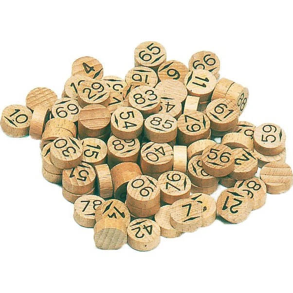 Jeujura 90 Pions Loto en Bois
