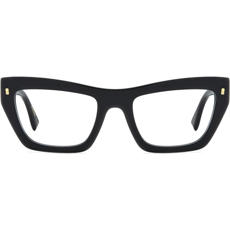Dsquared2 D2 0153 Lunettes de Vue Femme Géométriques Noires 52mm