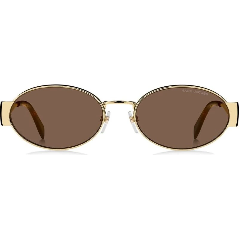 Marc Jacobs Marc 806/S Lunettes de Soleil Ovales Dorées Marron