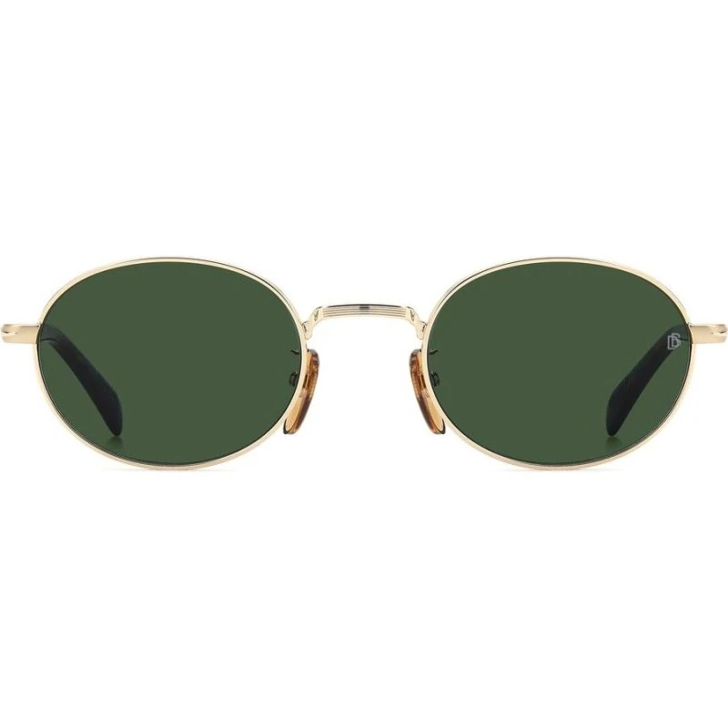 David Beckham DB 1196/S Lunettes de Soleil Ovales Dorées et Vertes