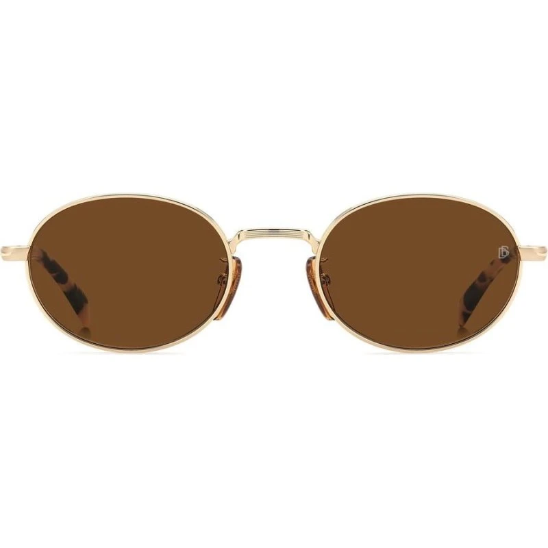 David Beckham DB 1196/S Lunettes de Soleil Ovales Dorées Marron