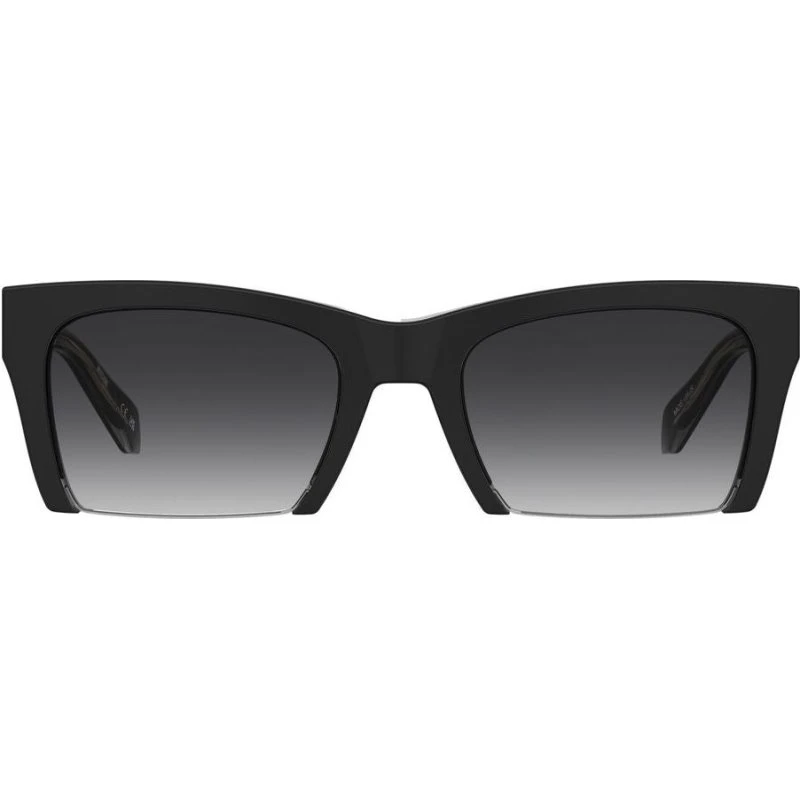 Moschino MOS196/S Lunettes de Soleil Carrées Noires et Grises