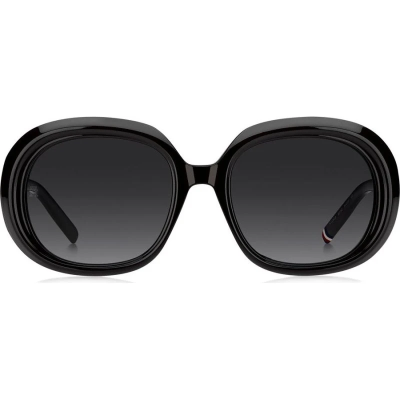 Tommy Hilfiger TH 2284/S Lunettes de Soleil Rondes Noires - Femme
