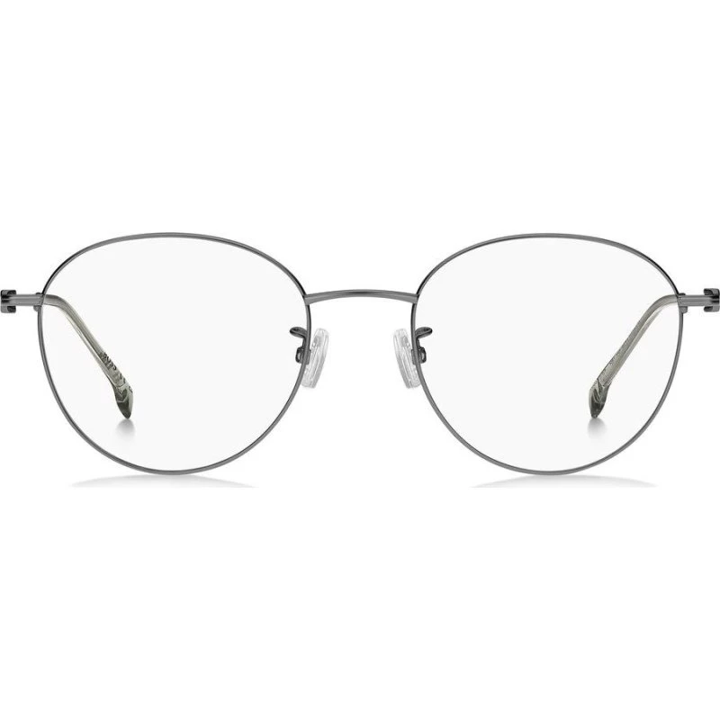 Boss 1876/F Lunettes de Vue Homme Rondes en Titane Ruthénium 52mm