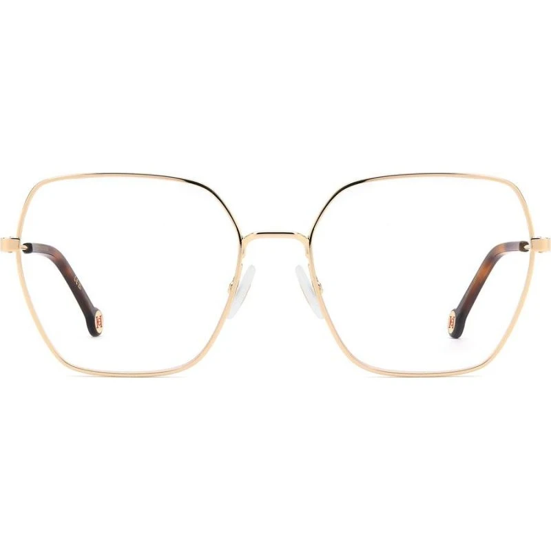 Carolina Herrera HER 0337 Lunettes de Vue Géométriques Acier Or Rose