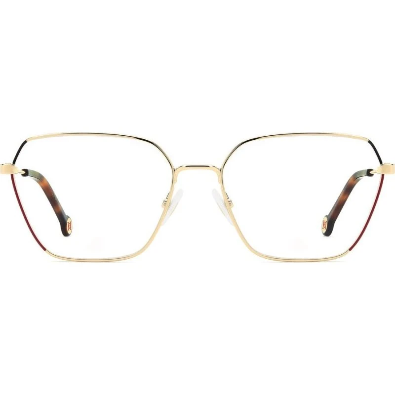 Carolina Herrera HER 0338 Lunettes de Vue Géométriques Dorées 56mm