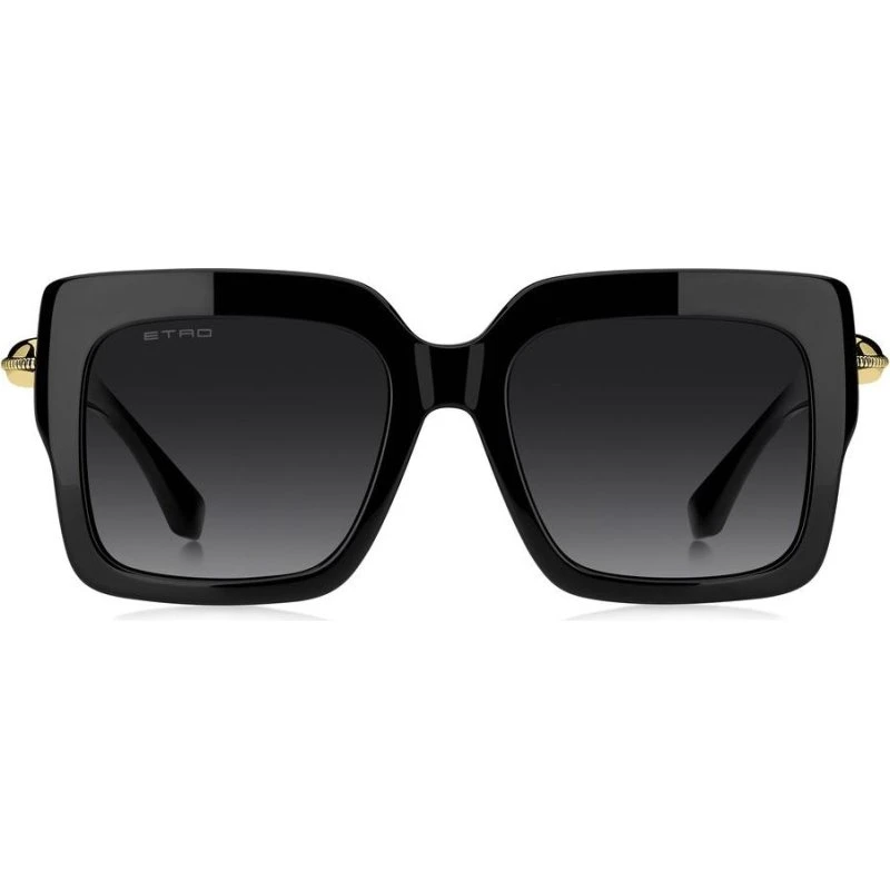 Etro 0131/S Lunettes de Soleil Oversized Noir et Gris 55mm